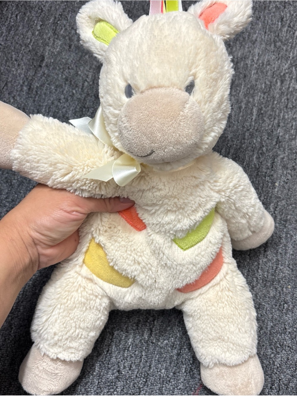 Douglas Baby Yellow Giraffe Plush 2015 Stuffed Animal Satin Feet 15"